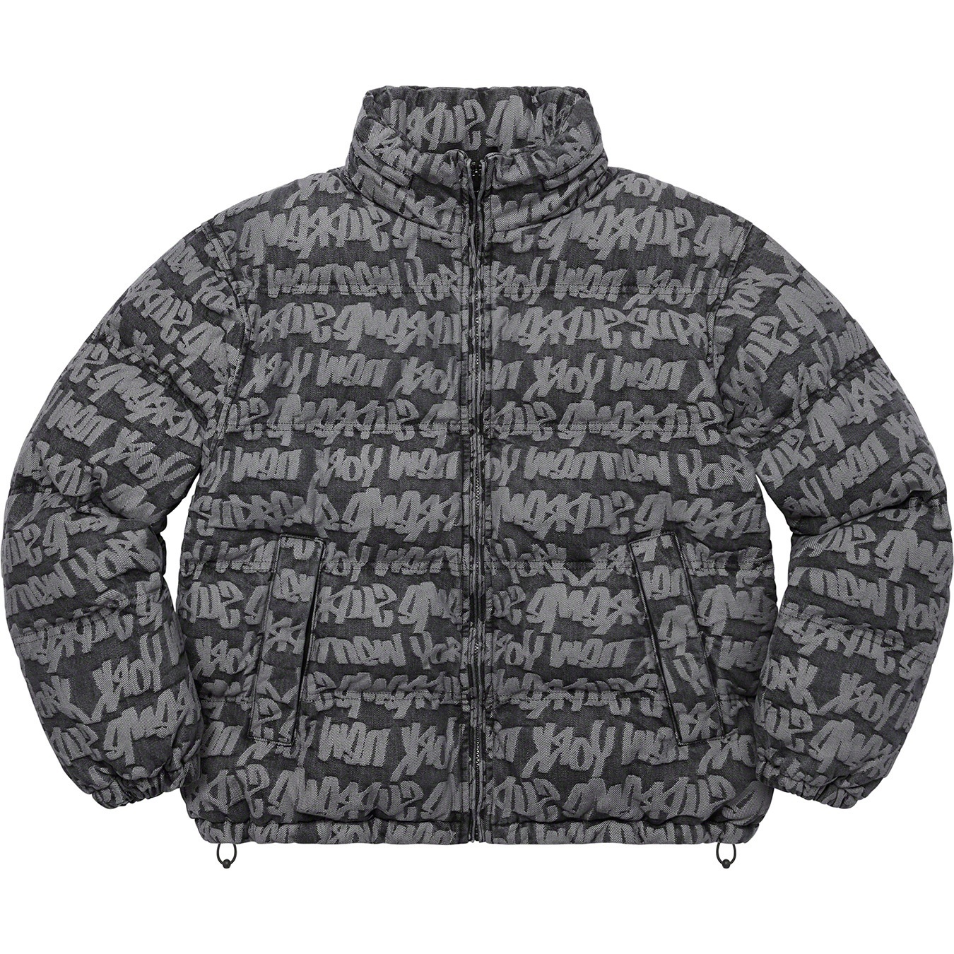 Fat Tip Jacquard Denim Puffer Jacket view 10